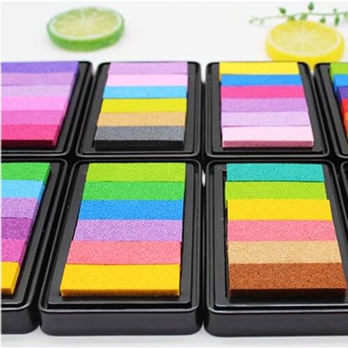 Ynaayu 1pc Colorful Craft Ink Pad DIY Scrapbooking Vintage Ink Pad Stamp Inkpad Finger Ink Pads For Party Supply
