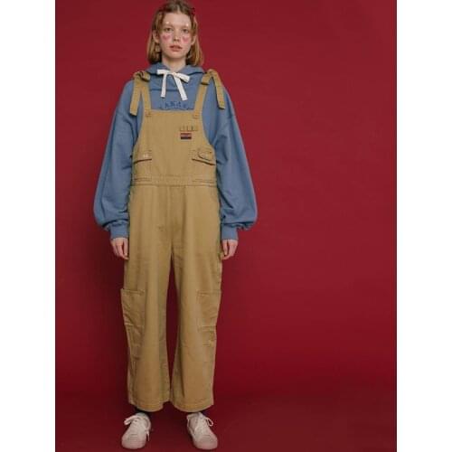 2018 Spring Autumn New Casual Rompers Womens Jumpsuits Sleeveless Loose Solid Denim Overalls Retro Preppy Style