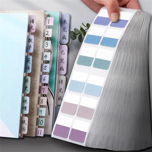 10sheets Morandi Color Index Stickers Self Adhesive Categorized Label Tag Marker Paper For Diary Agenda Planner Writable Sticker