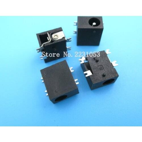 10PCS/LOT DC-033 1.3mm 4smd DC Power Female Outlet Interface Socket Jack DC033 SMD 4 Pins