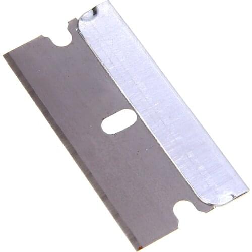100pcs Carbon Steel Single Edge Razor Blade Scraper Blades for Fish Tank Glass Window 39 x 19mm Mayitr