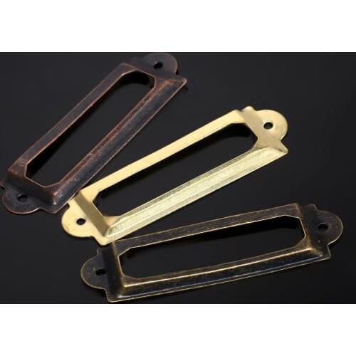 12pcs Small drawer label cards 62x18mm Pull Frame Handle File Name Card Holder Drawer Box Case