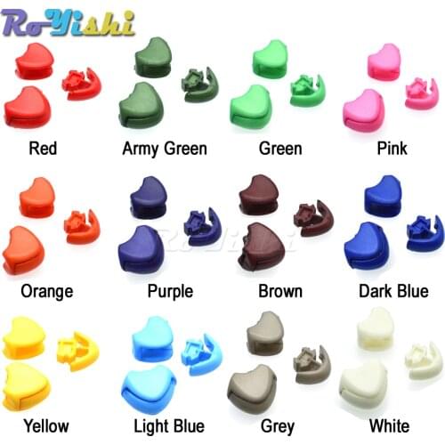 12pcs/pack Colorful Plastic Zipper Pull Cord Ends Lock Stopper For Paracord/Clothing