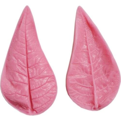 2Pcs Leaf Chocolate Candy Jello Silicon Mold Mould Cake Tools Bakeware Sugarcraft Cake Decorating Tools D021