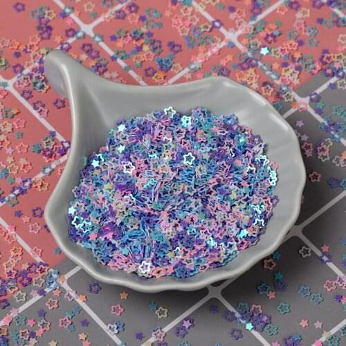 20g/Bag Stars 4mm PVC Confetti Glitter Sequins For Crafts Nail Art Decoration Paillettes Sequins DIY Sewing Accessories Girls