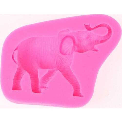 3D Animals Elephants chocolate soap mould chocolate cake decorating tools DIY baking fondant silicone mold F0426