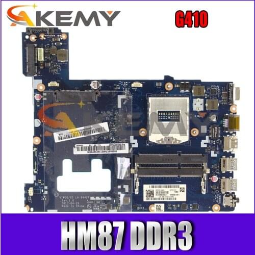 Akemy For Lenovo G410 LA-9642P Laptop PC Motherboard HM87 DDR3 Integrated Graphics 100% Test OK