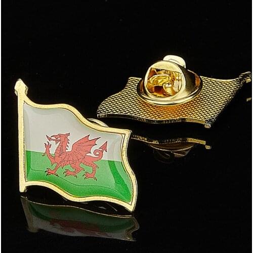 United Kingdom Principality of Wales National Flag Lapel Stick Brooch Pin Suit Tuxedo Corsage Accessories