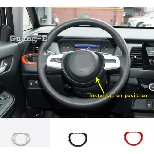 Car Sticker Styling Cover Detector Steering ABS Interior Kit Trim Lamp Frame Parts For Honda Fit Jazz 2020 2021