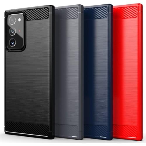 For Samsung Galaxy Note 20 Case Luxury Carbon Fiber Skin Soft Silicone Cover Case For Samsung Note 20 Ultra Note20 Phone Cases