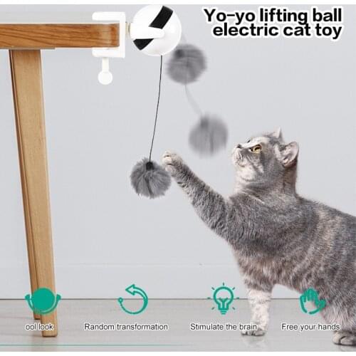 Electric Automatic Lifting Cat Ball Toy Interactive Puzzle Smart Pet Cat Ball Teaser Toys Pet Supply Lifting Balls Electric