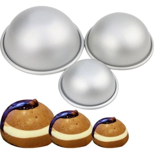 2PCS Round Aluminium Alloy Bath Bomb Molds DIY Tool Salt Ball Crafting Gift Semicircle Sphere Mold Egg Tart Cake Decoating Tools