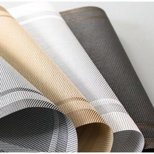 Placemats, Heat-Resistant Placemats Stain Resistant Anti-Skid Washable PVC Table Mats Woven Placemats, Set Of 6-ABUX