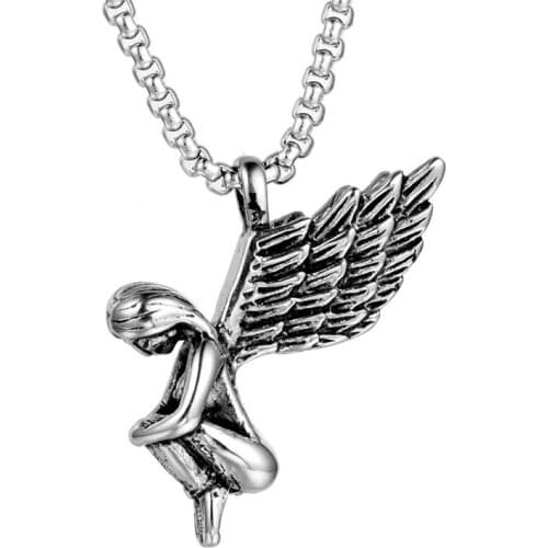 Fashion Classic Vintage Angels Design Pendants Necklaces For Women/Men Valentines Day Gift Jewelry Accessories