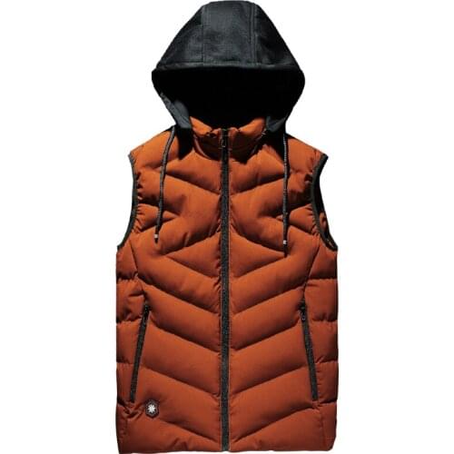 Warm Running Jackets Mens Winter Hooded Sport Gilet 2019 New Sleeveless Fitness Coat Loose 7XL 8XLWindproof Gym Jogging Hoodies