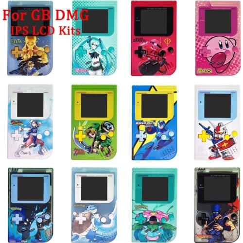 New 12 Colors Customized Housing Shell Sets for GB DMG IPS LCD Kits with Buttons Rubber Conductive Pads for GameBoy Classic