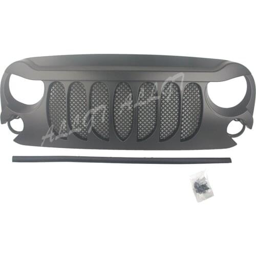 Car Front Grill Bumper Upper Grille For Jeep Wrangler JK 2007 2008 2009 2010 2011 2012 2013 2014 2015 2016 2017