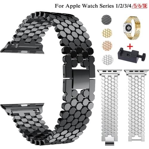 Strap for apple watch 6 band for Apple Watch Strap SE/3/4/5 generation metal stainless steel 38mm40mm42mm44mm watch accessories