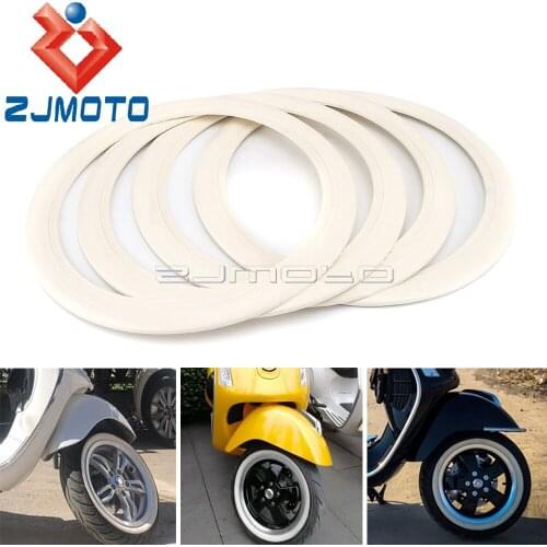 For Vespa Sprint Primavera 150 LX150 S150 GTS 250 300 Retro 12'' Wheel Stickers Decorative Protection Tyre Hub Side Ring Rubber