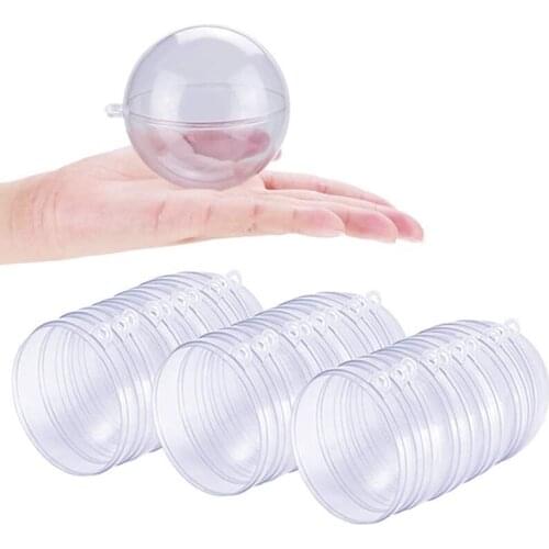 DIY ABS Plastic Bath Bomb Model,For Crafting Your Own Fizzles,Clear Ball Ornaments For Christmas And Party Decorations