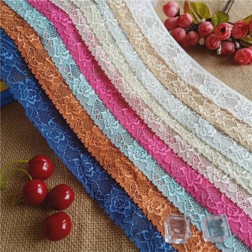 S1397 wide 3.5cm color Spandex Stretch narrow Crochet ornament for womens underwear lace ribbon