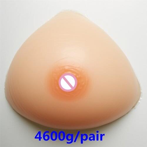 4600g/pair Silicone Breast Forms Dragqueens Fake Breast Enhancers Mastectomy Huge Artificial Boobs Classic Triangle