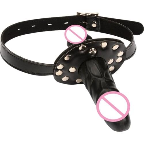Silicone Double-Ended Dildo Gag Open Mouth Gag Dildo Head Strapon Mouth Gag Bondage Penis Harness Lesbian Sex Toys