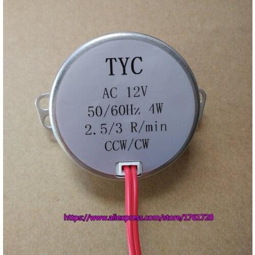 Brand new 50mm permanent magnet synchronous motor TYC-50 12V 4W micro AC motor micro wave/Lamp Lighting motor