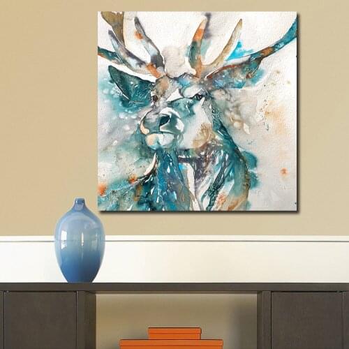 Modern Cute Deers Wall Art Picture Printed Canvas Oil Painting On Prints Dropshipping Cheap Posters Prints For Living Room