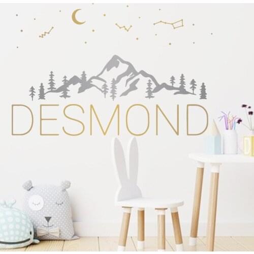 Modern Home Decoration Constellation Moon Mountain Wall Sticker Self-adhesive Desmond Wallpaper For Living Room And Bedroom