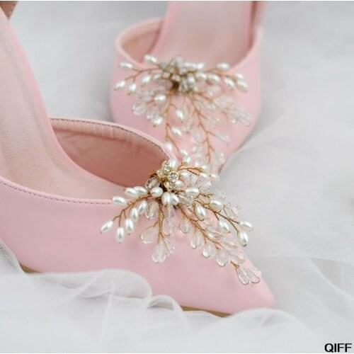 Shoe Clip Wedding Shoes Buckle Clip-on Women Bride High Heel Charms Fashion Luxury Decoration Imitation Pearl