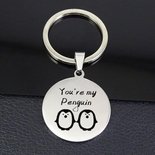 You're My Penguin KeyChain Jewelry Cute Animal Key Ring For Women Girl Lover