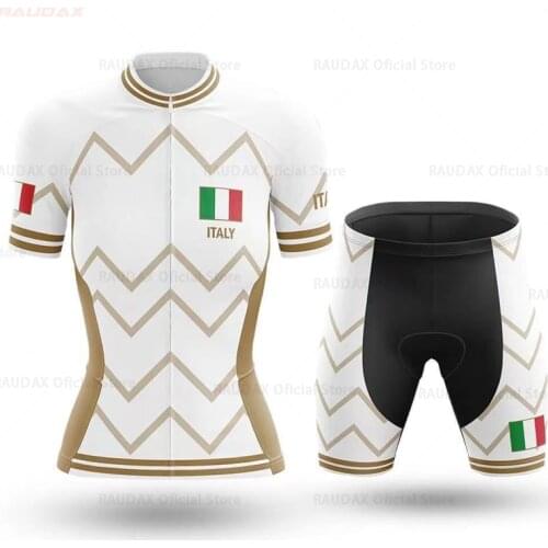 Italy Woman Cycling Set Summer 2021 New Bicycle Clothing Breathable Team Mountain Cycling Clothes Suits Ropa Ciclismo Sport Wear