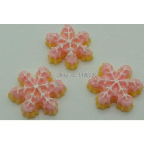 1pcs/lot resin flatback white Snowflake 20mm Cabochons Scrapbooking Hair Bow Center DIY Christmas decration C107-6