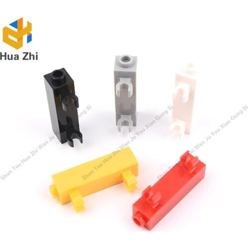 10PCS 60583 Brick Special 1 x 1 x 3 with 2 Clips Vertical Building Blocks Parts MOC DIY Education Build Toys Brick