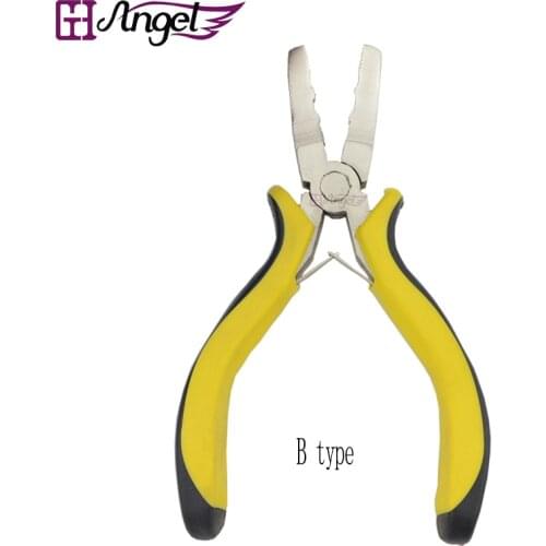 10pcs B Type forceps for moval of hair tongs for hair extension tool keratin glue remover alicate hair multifunction pliers