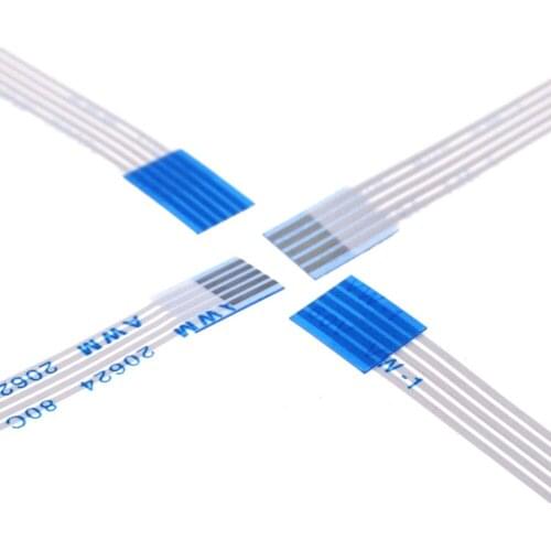 100pcs Flexible Flat Cable FFC 5 PIN 1.0 mm pitch different ends Length 60 70 80 100 120 150 200 250 300 400 450 500 600 700mm