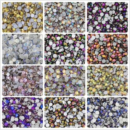 2021 Newest Colors AAAAA Crystal AB Hotfix Rhinestones,Glass Strass Hot fix Rhinestones For Nail Art & Fabric Decoretions
