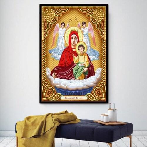 2021 New Year Handwork Religion Icon of Saint Pattern Diamond Painting Cross Stitch Embroidery Rhinestone Home Decor Gift
