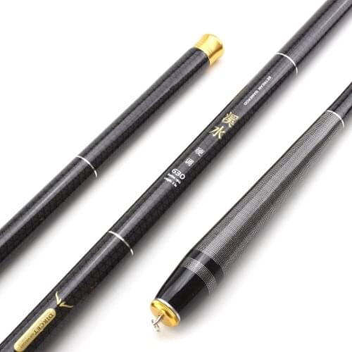 3.6M-7.2M Carbon Telescopic Fishing Rod Set Super Hard Ultra Light Carp Fishing Pole Stream Fishing Rod Hooks and free 1-3 tips