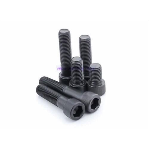 50pcs/Lot Metric Thread DIN912 M5 12.9 Carbon Steel Hex Socket Head Cap Screw Bolts Brand New