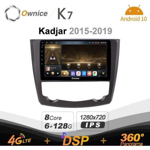 720P K7 Android 10.0 Car Multimedia Radio for Renault Kadjar 2015-2019 GPS Video player 6G+128G Quick Charge Coaxial 4G LTE