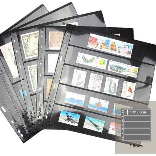 810510 Mingtai widened nine-hole loose-leaf inner page (Black Bottom 5 lines/banknote stamp inner page)