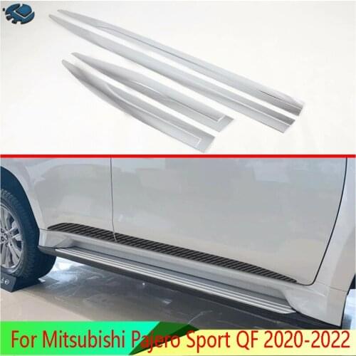 For Mitsubishi Pajero Sport QF 2020-2022 Car Accessories ABS Chrome Side Door Body Molding Moulding Trim