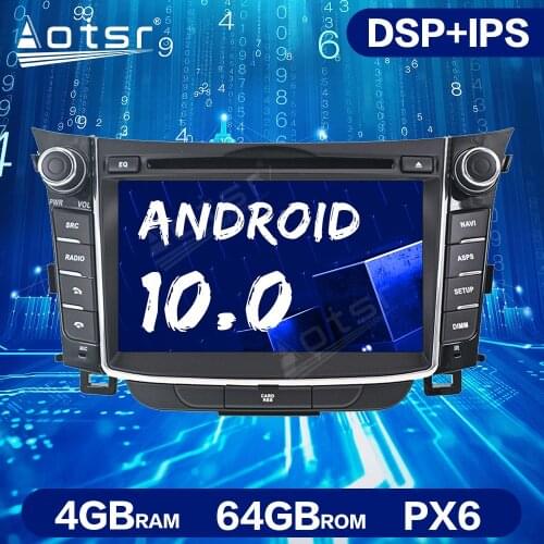 Android 10.0 Car DVD Player GPS Navigation For Hyundai I30 Elantra GT 2012+ Head Unit Multimedia player radio Auto tape recorder