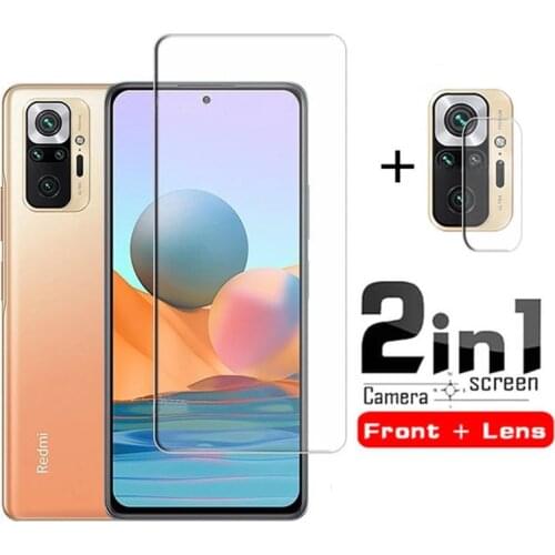 2IN1 Full Cover For Xiaomi Redmi Note 10 Pro Case Protective Glass Camera Lens On Xaomi Xiomi Redmy Note 10Pro Note10 Film Armor