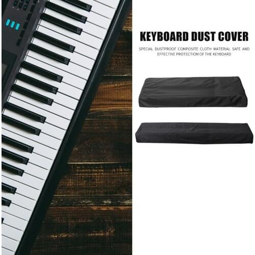61/88 Key Electronic Digital Piano Cover Dustproof Foldable Piano Keyboard Cover Black