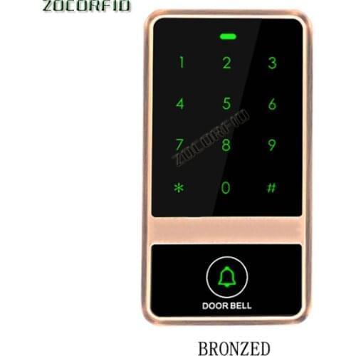 DIY 125KHZ Stand alone RFID Metal Access Control Keypad support WG26 reader Free crystal keyfobs