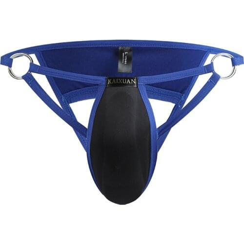 Men Sexy Underwear Thongs Low Waist Push Up Padded G String Enhance Cup Bulge Pouch Pad Jockstrap T-back hombre Male Panties
