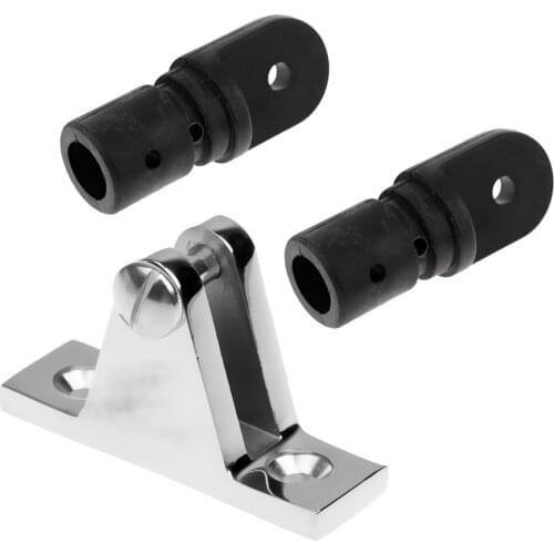 Boat Cover/Canopy Fitting Straight Deck Hinge Stainless Steel w/Eye End Cap